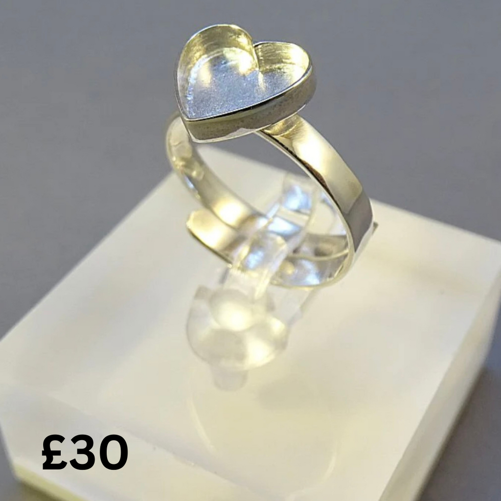 Adjustable Ring, Ashes, Hair, Fabric, Breast Milk