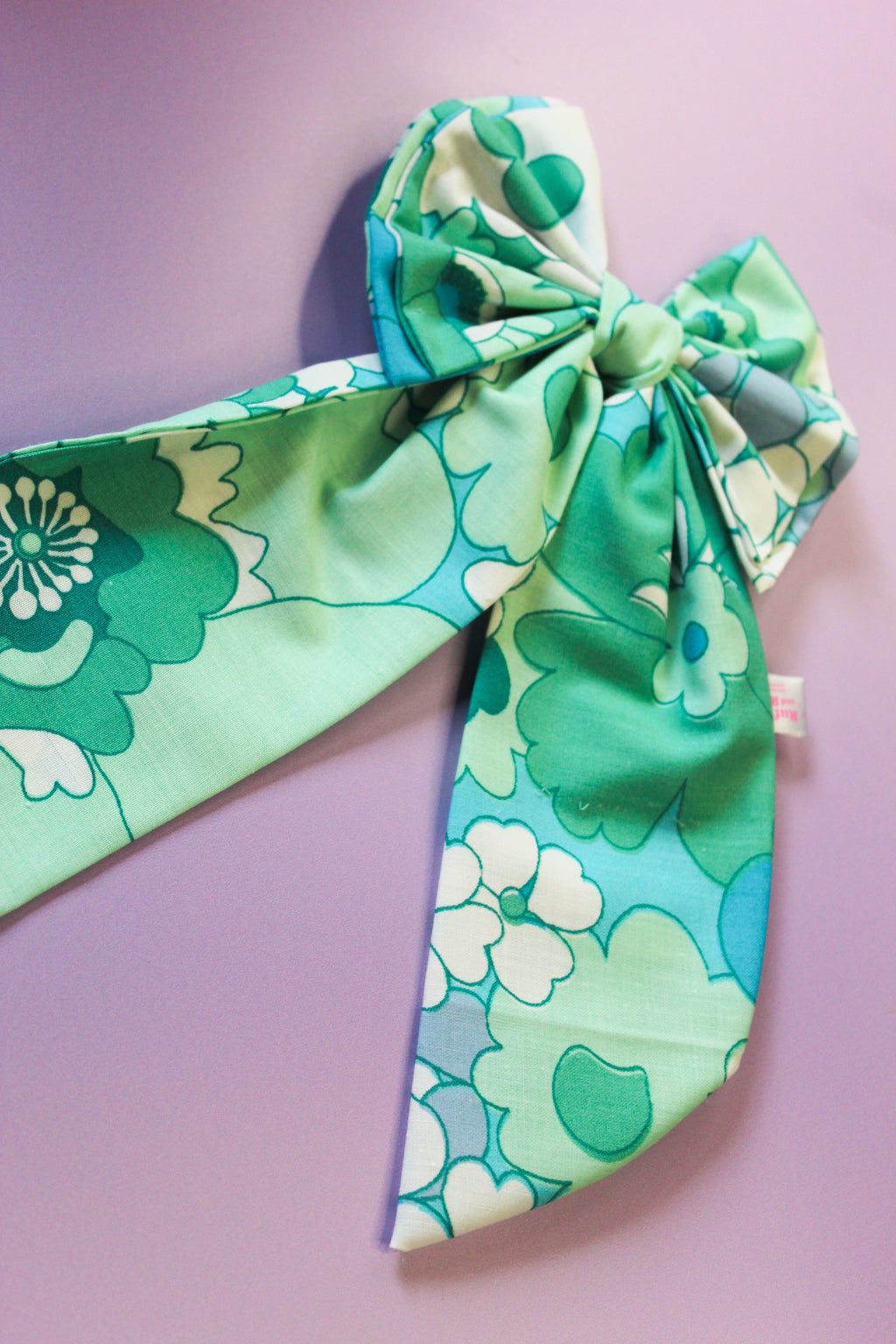 Vintage Dorma Green Long Hair Bow