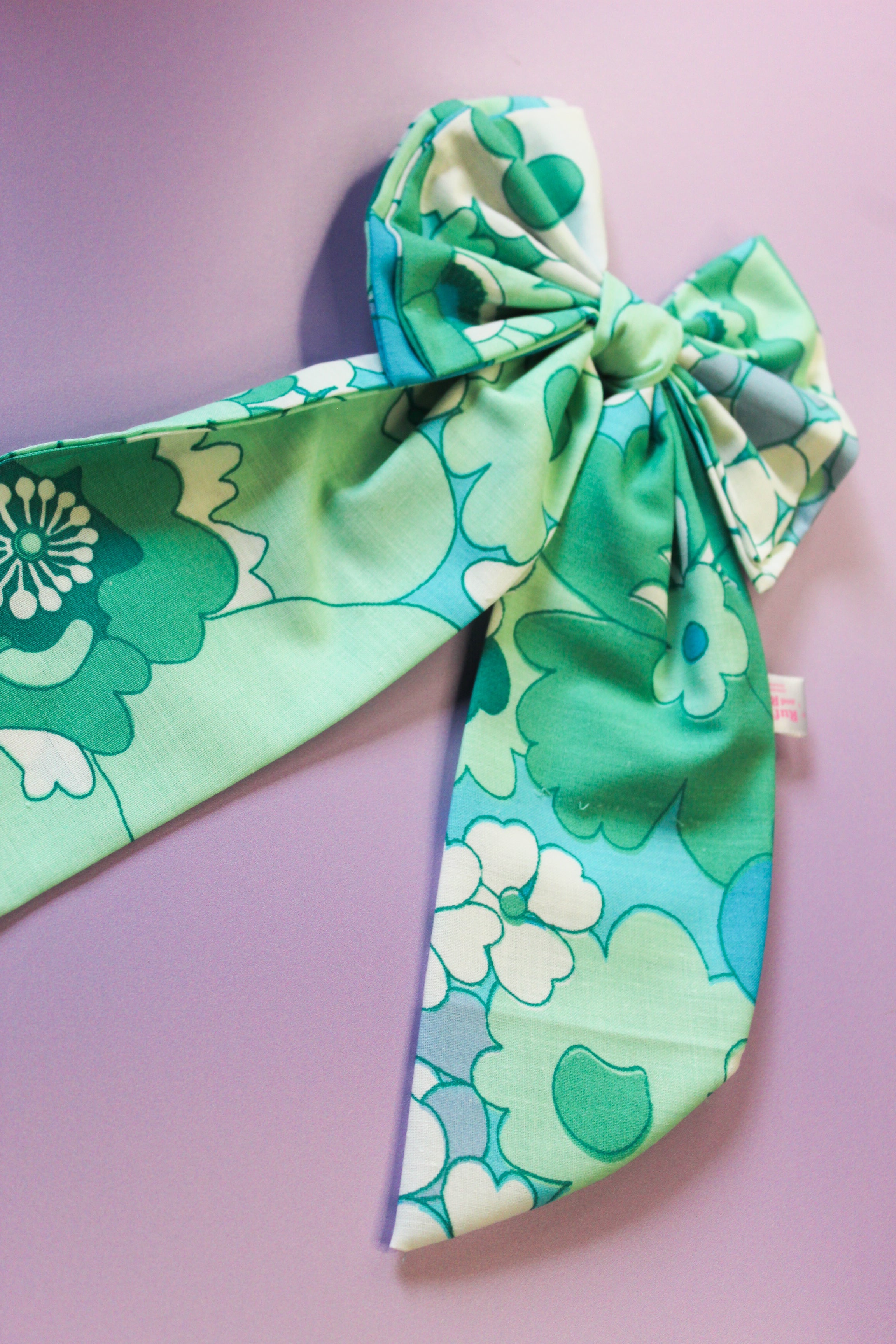 Vintage Dorma Green Long Hair Bow