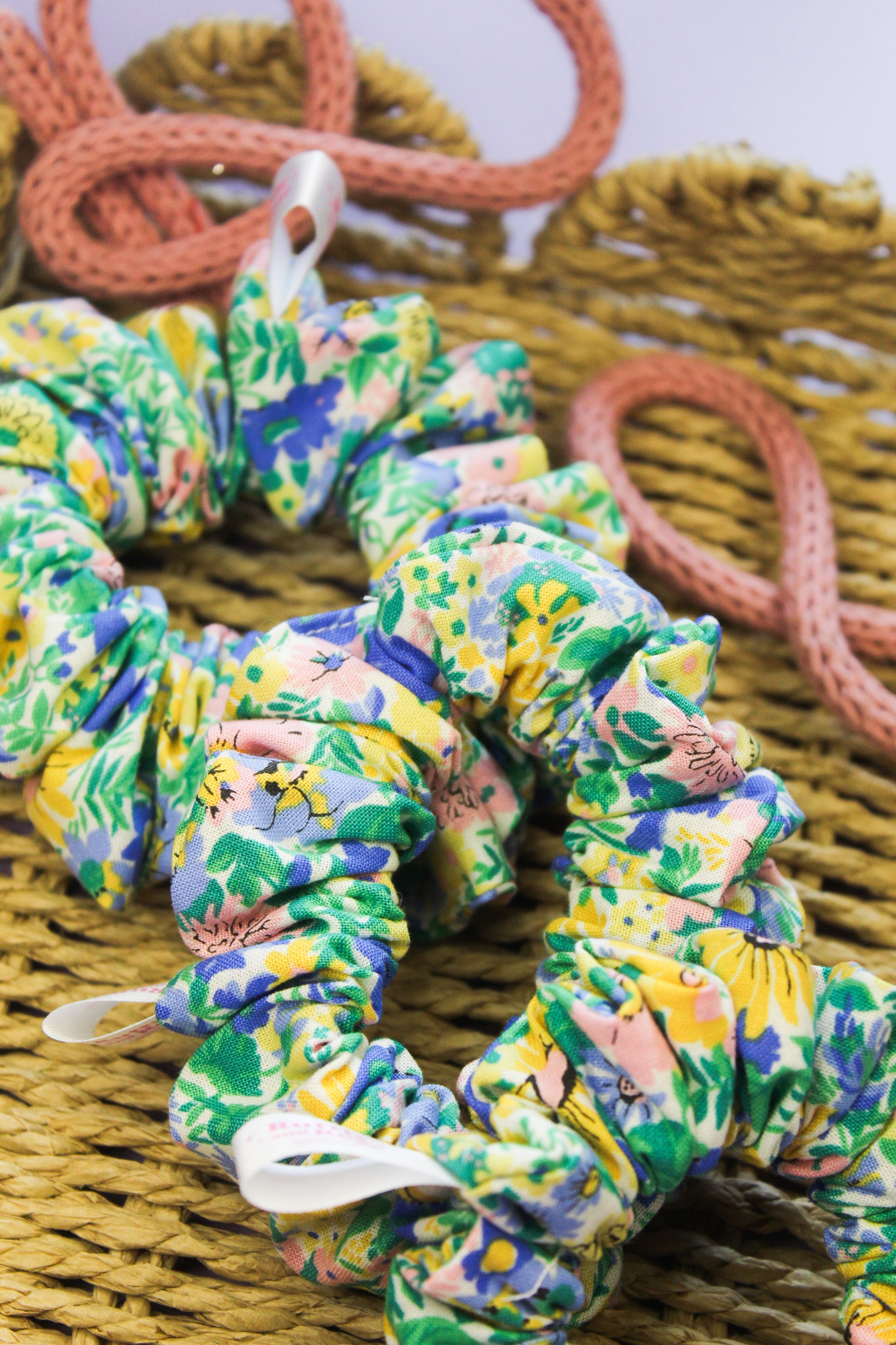 Daisy and Cornflower Dream Scrunchie