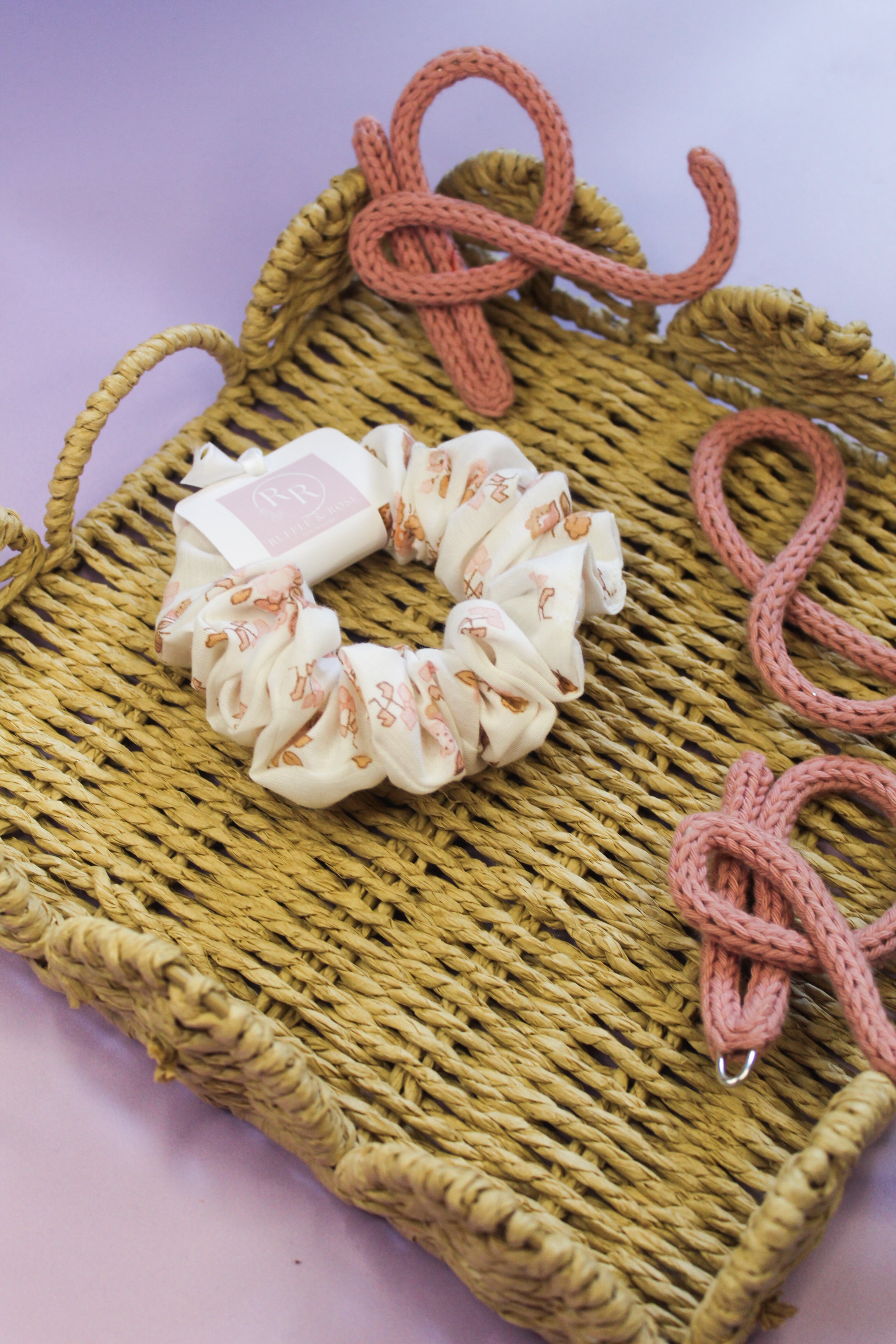 Vintage Fabric Scrunchie
