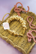 Golden Satin Ruffle Headband