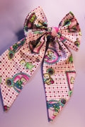 Teddy Bear Pink Hair Bow
