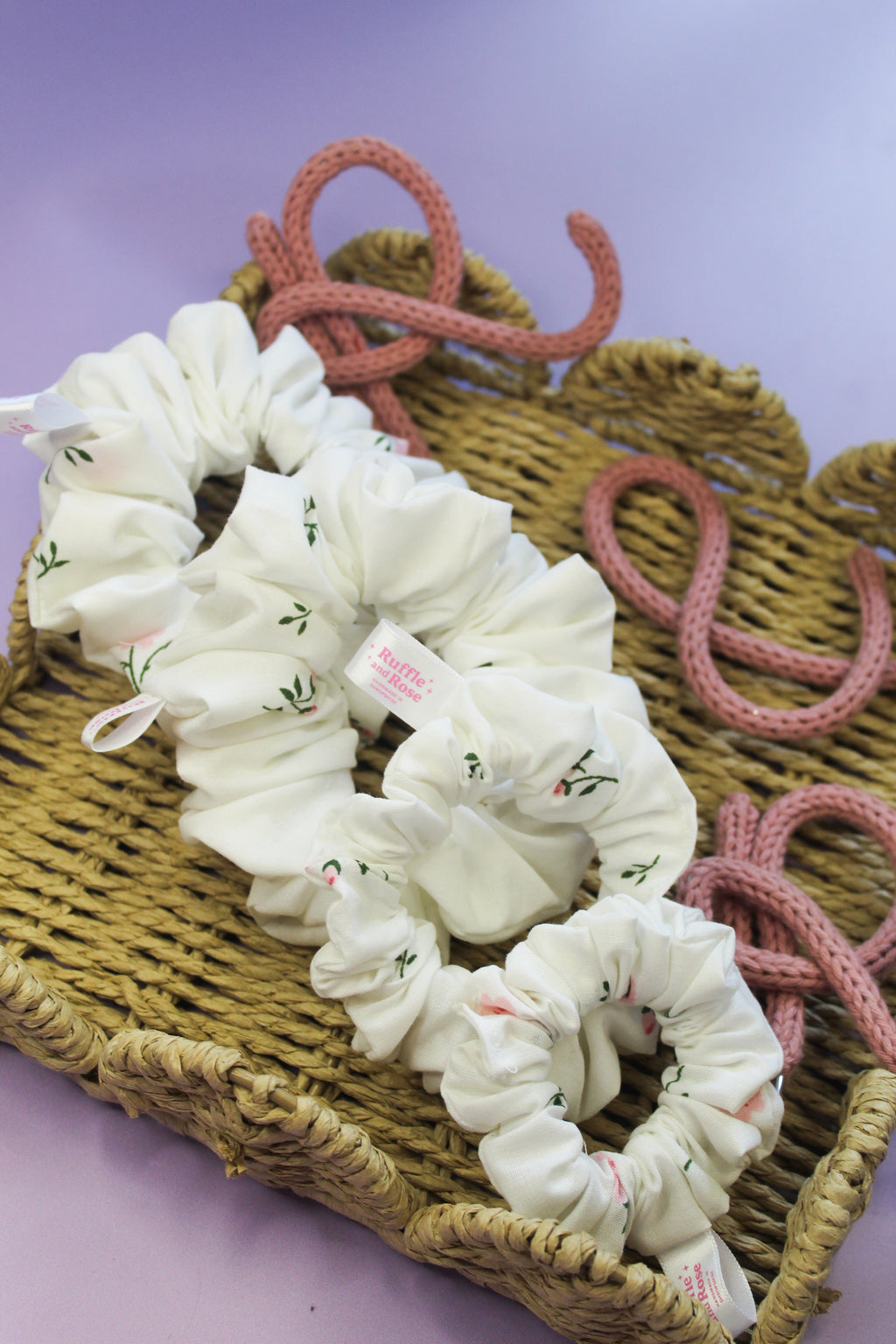Ivory Garden Scrunchie