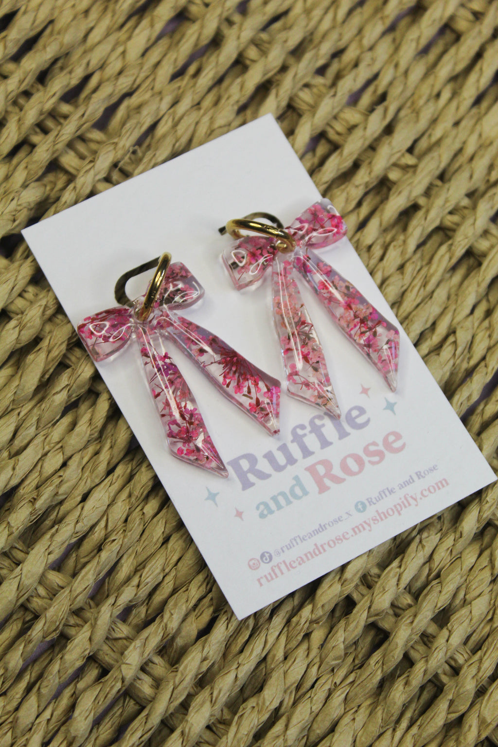 Floral Bow Hoops