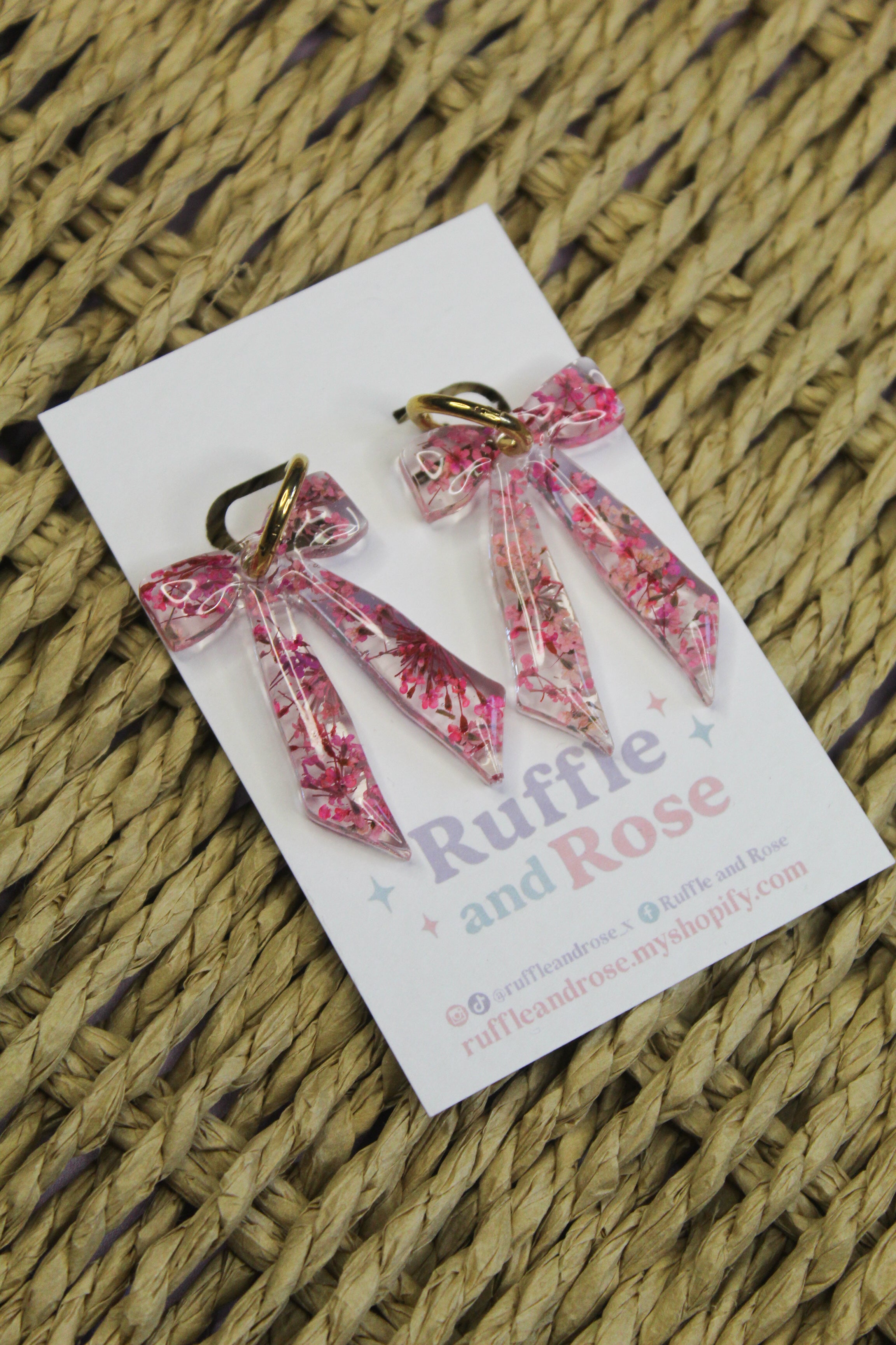 Floral Bow Hoops