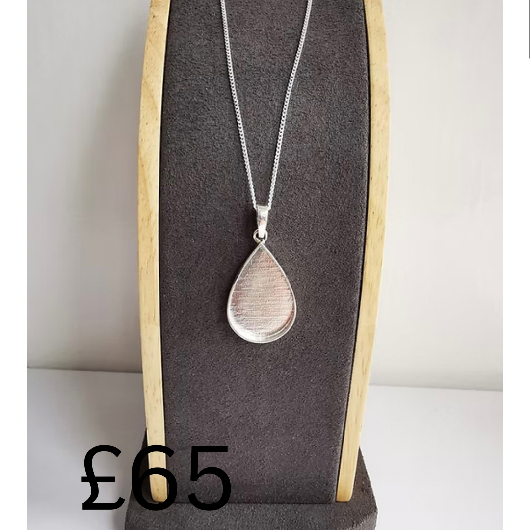 Necklace, Ashes, Breast Milk, Fabric or Teeth