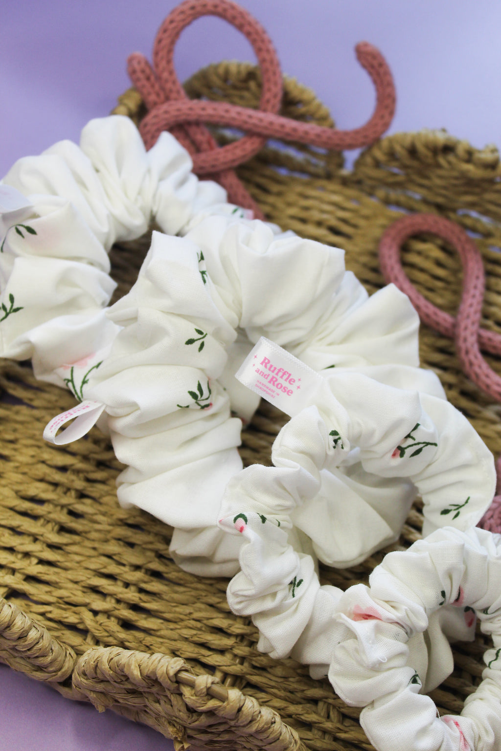 Ivory Garden Scrunchie