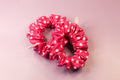 Hot Pink Polka Scrunchie
