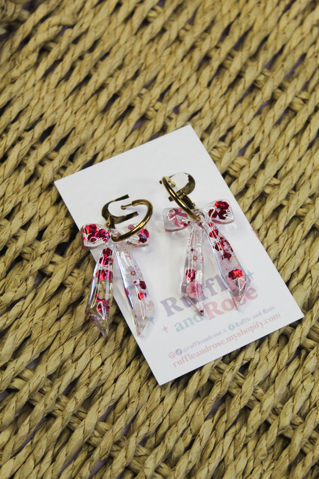 Heart Bow Hoops
