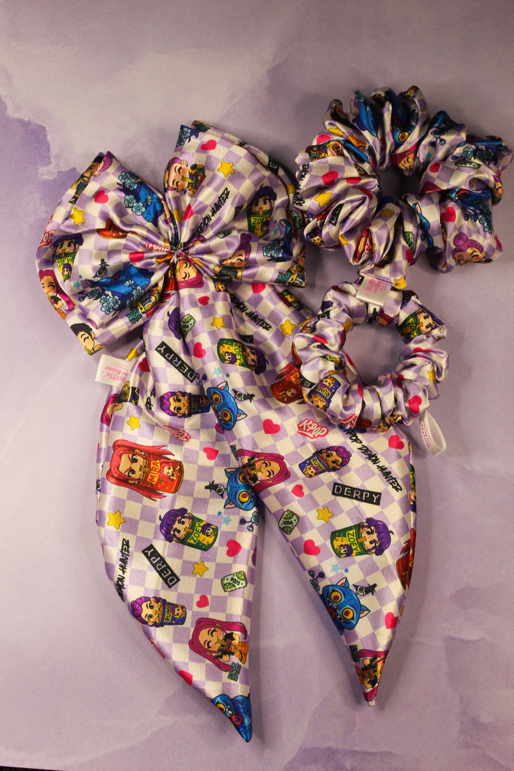 Checkered Huntrix Hair Bow
