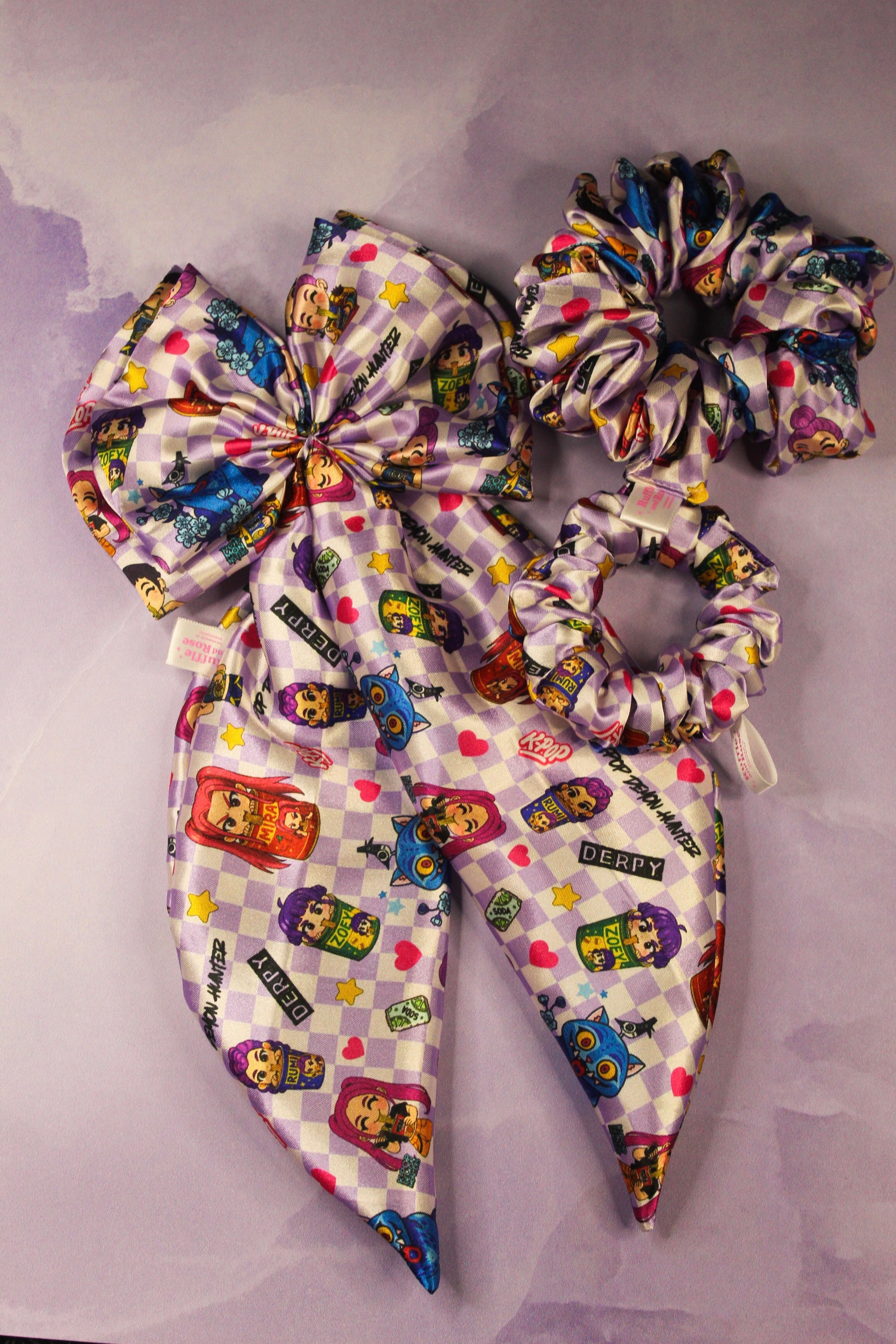 Checkered Huntrix Hair Bow