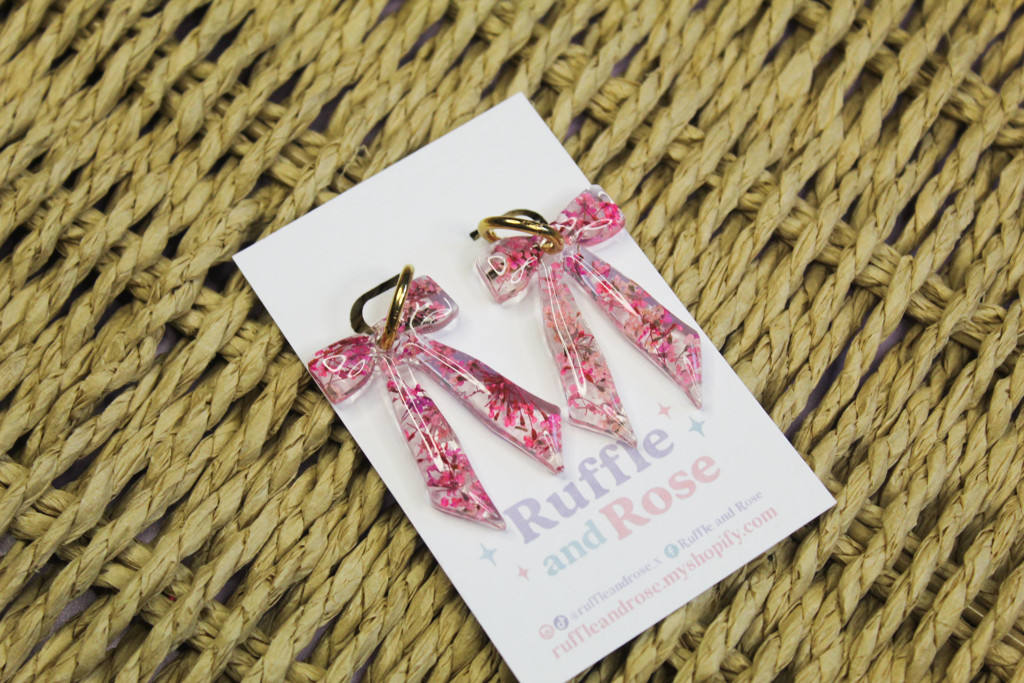 Floral Bow Hoops