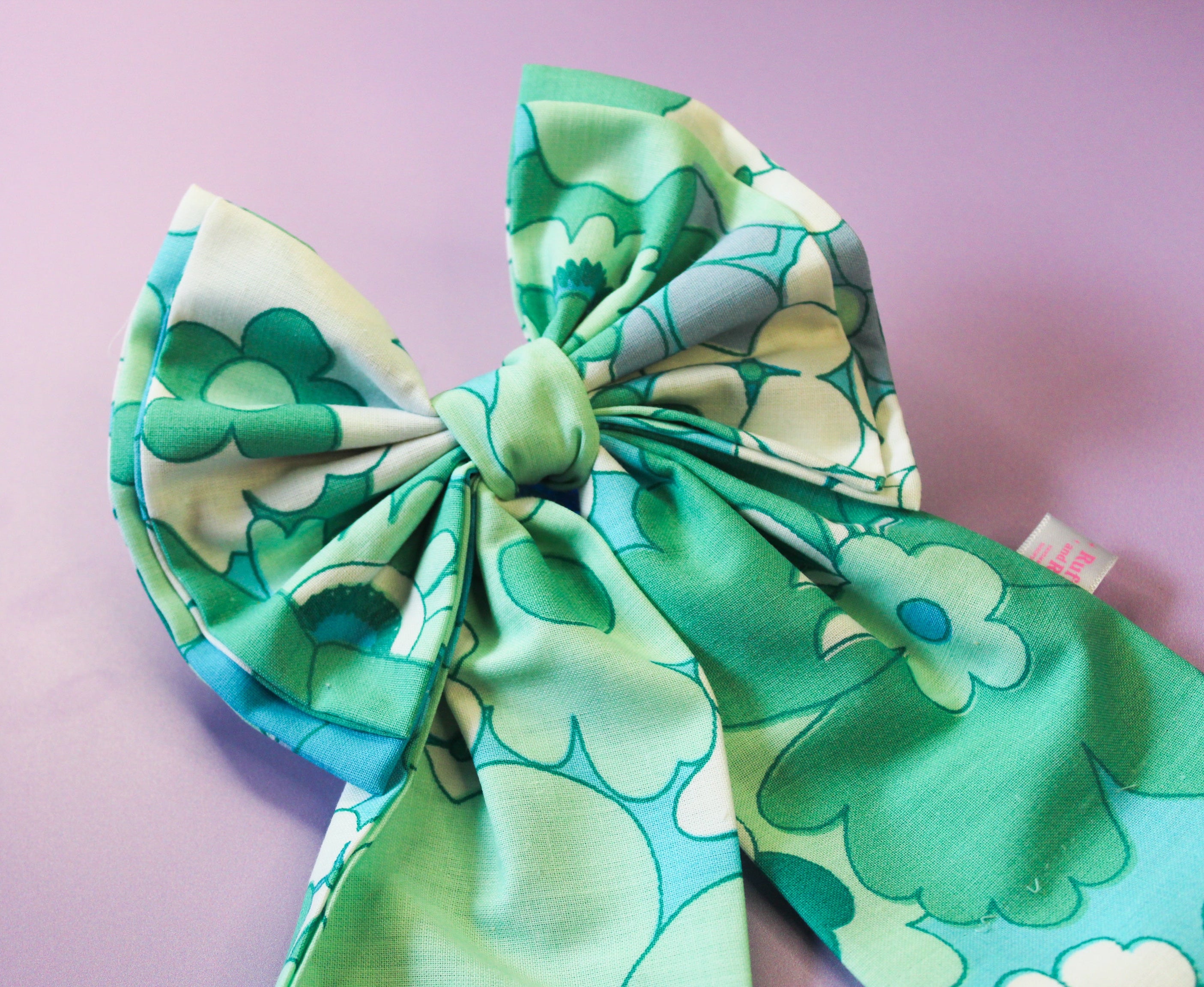 Vintage Dorma Green Long Hair Bow