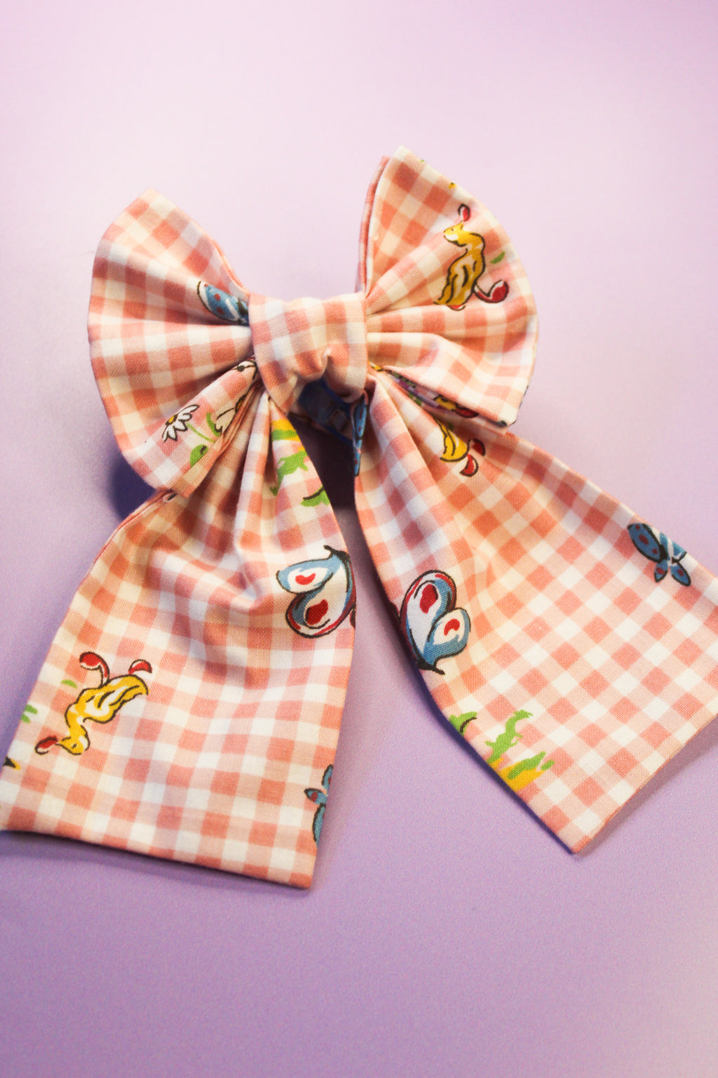 Duckling Gingham Very Short Bow