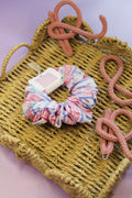 Pink and Blue Scrunchie