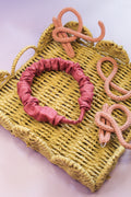 Burgundy Cotton Ruffle Headband
