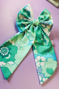 Vintage Dorma Green Long Hair Bow