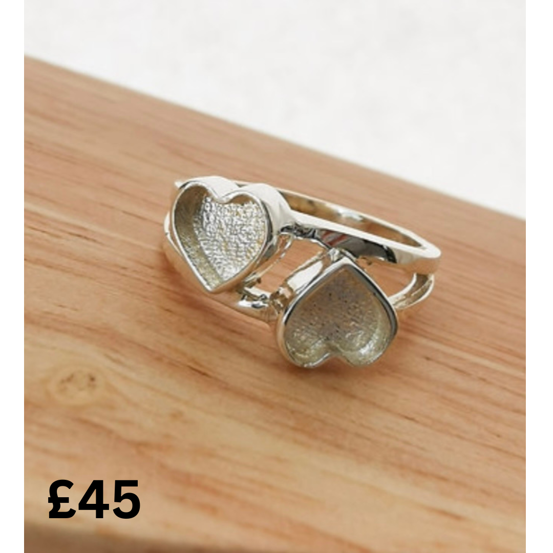 Adjustable Ring, Ashes, Hair, Breast Milk, Teeth