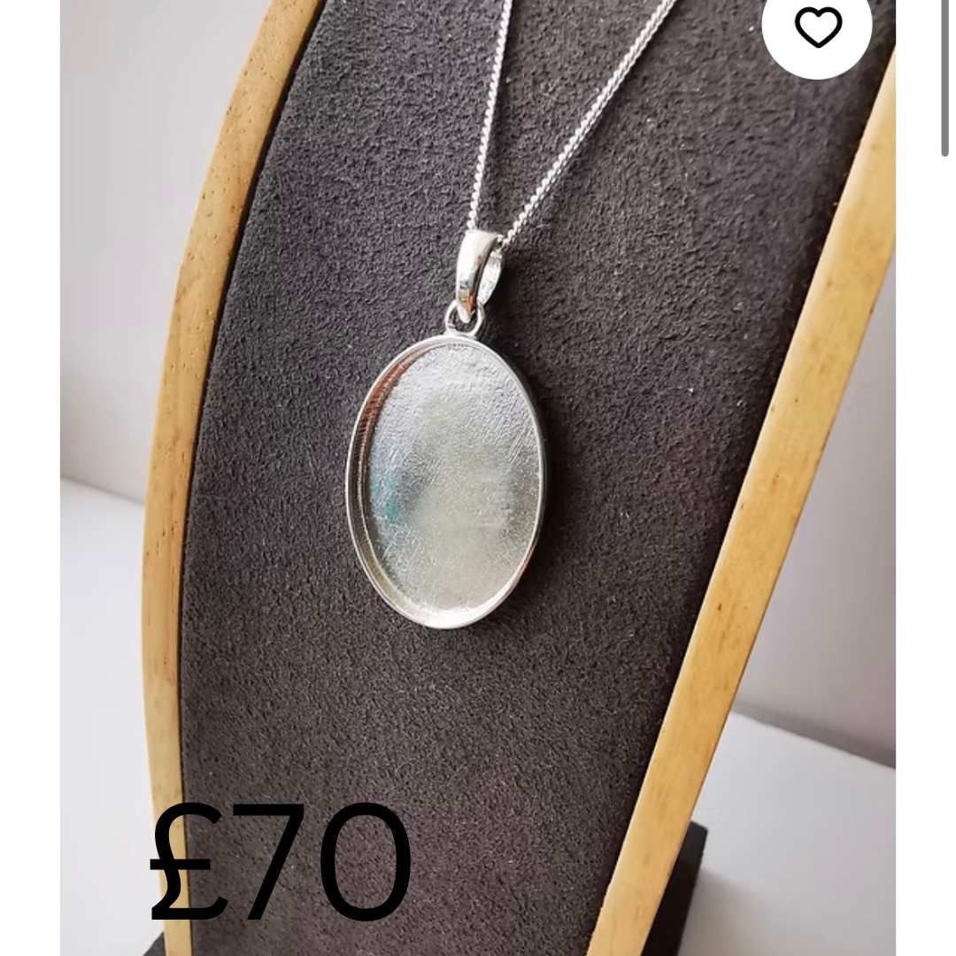 Necklace, Ashes, Teeth, Fabric or Breast Milk