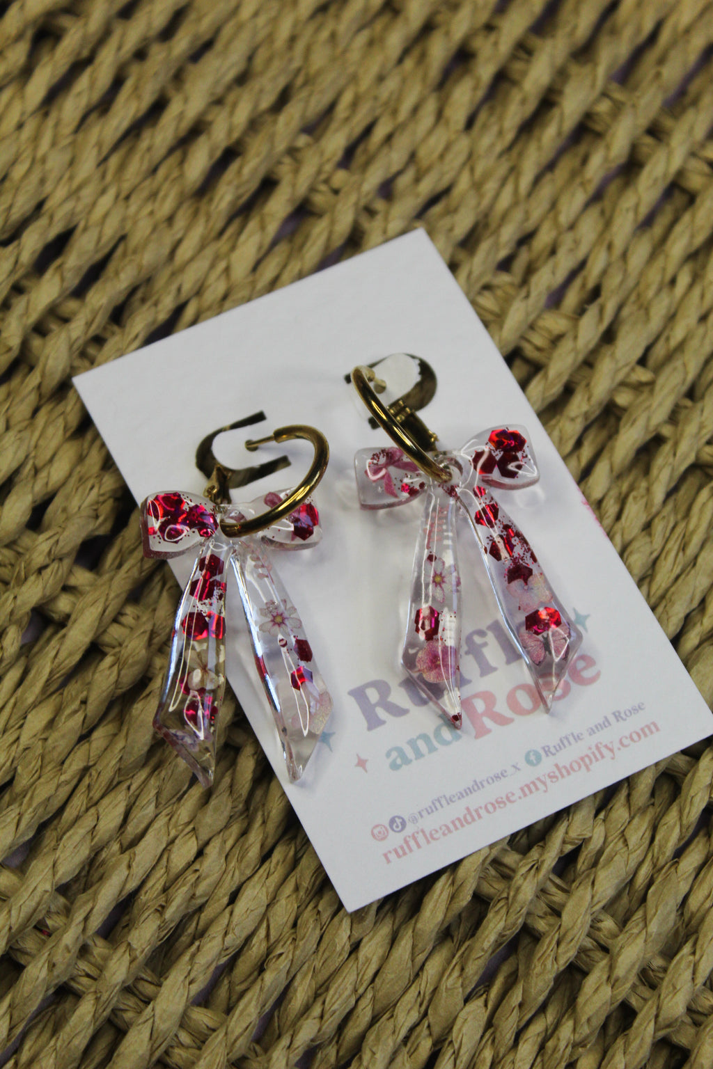 Heart Bow Hoops