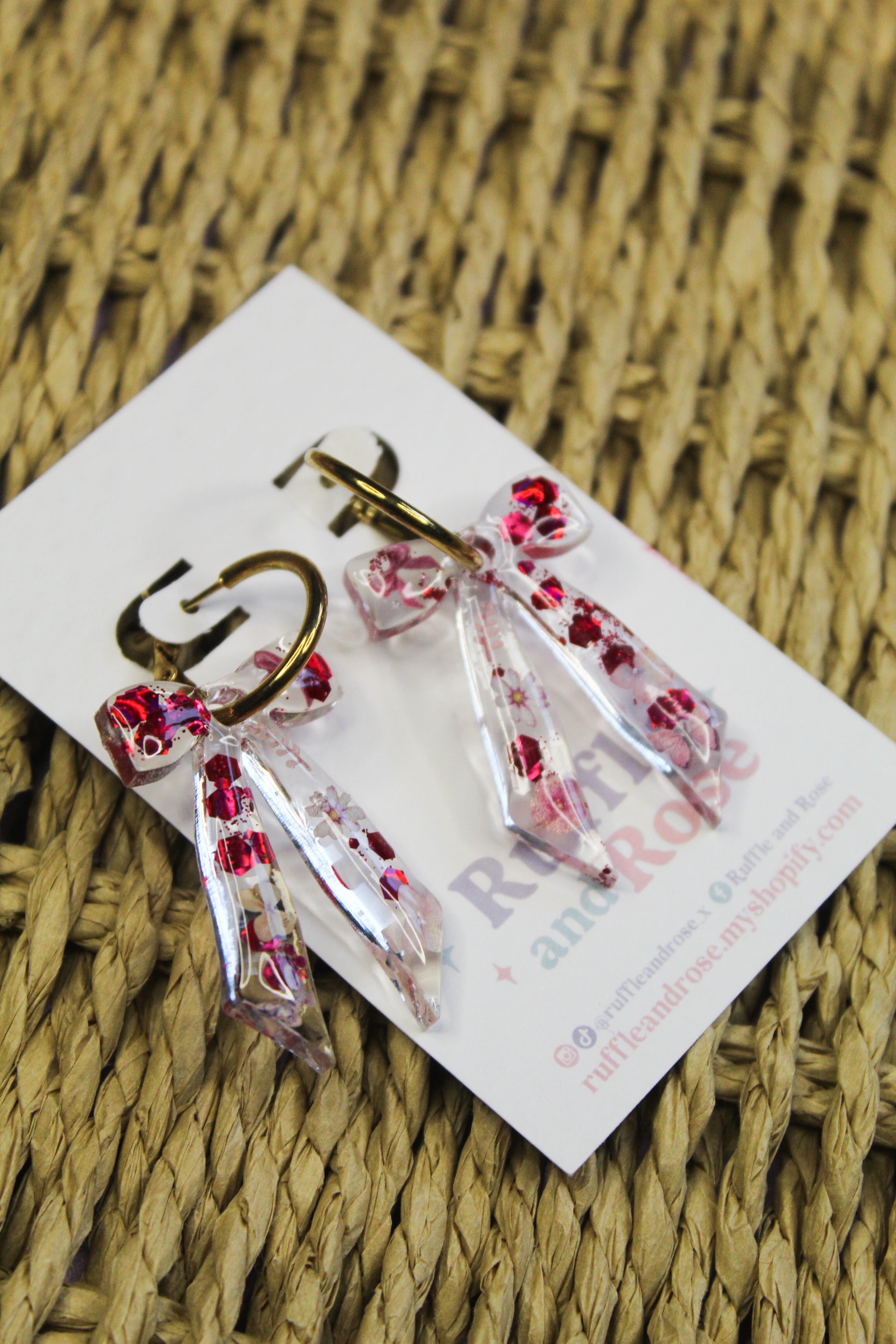 Heart Bow Hoops