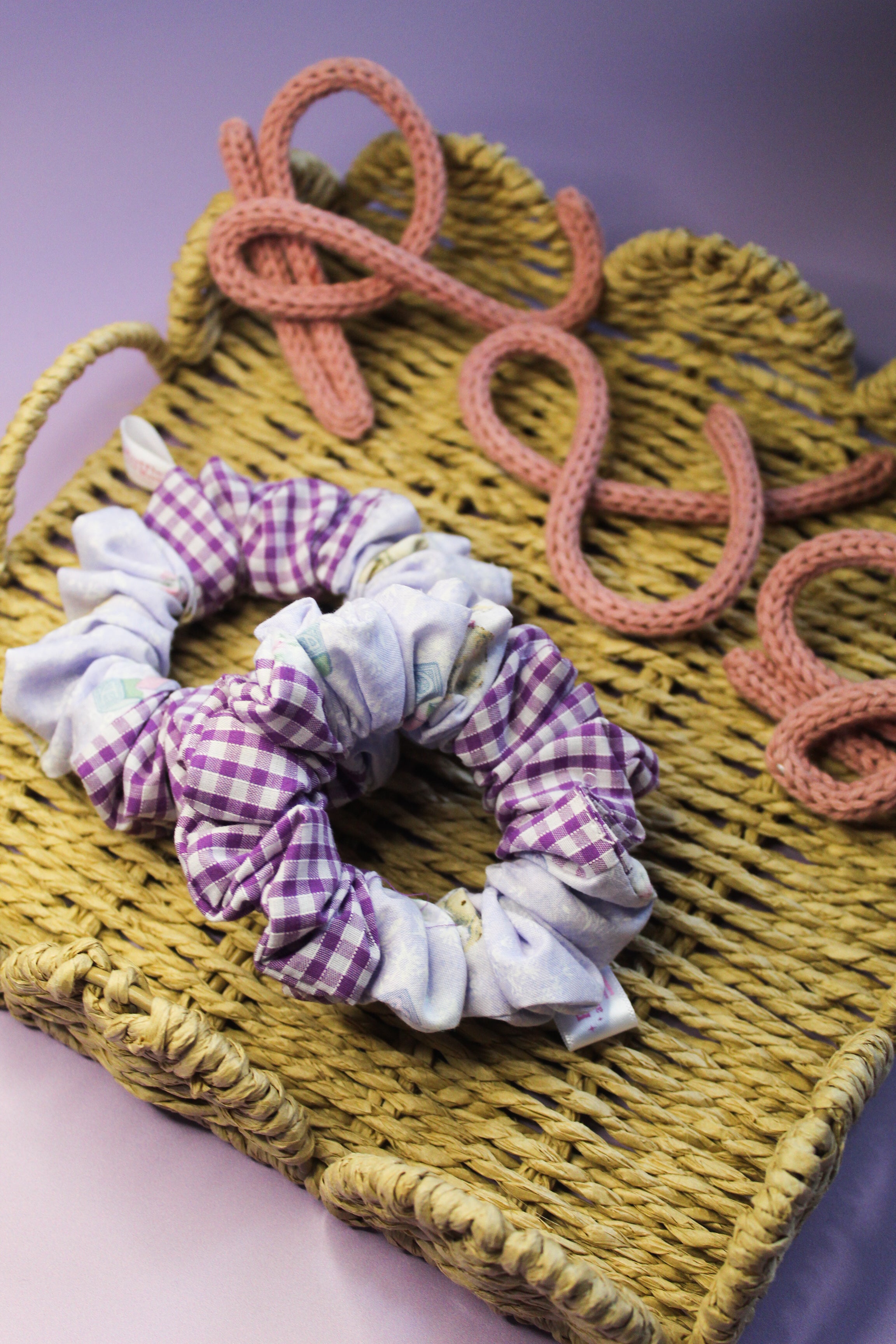 Gingham Bears Original Scrunchie