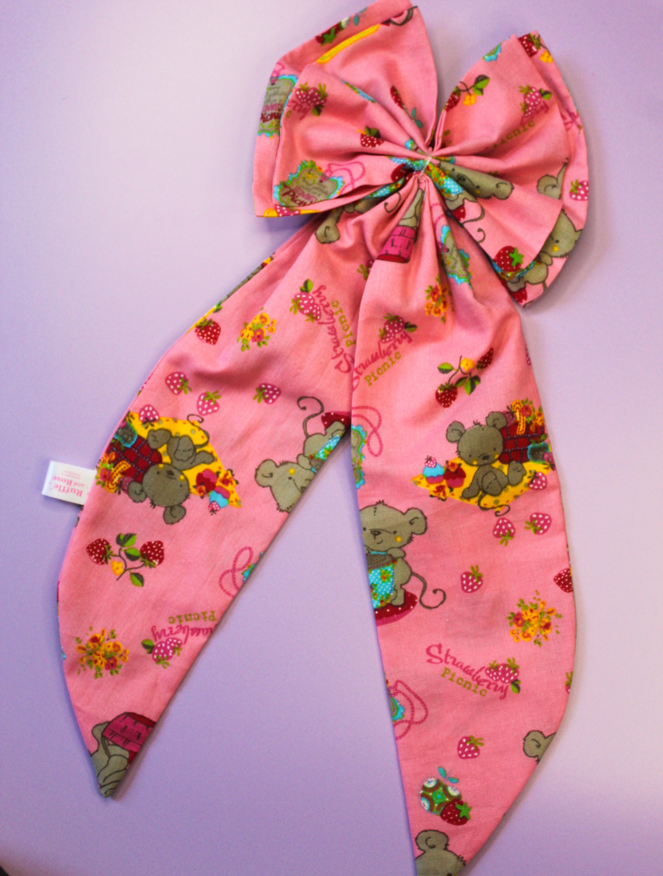 Strawberry Picnic Hair Bow