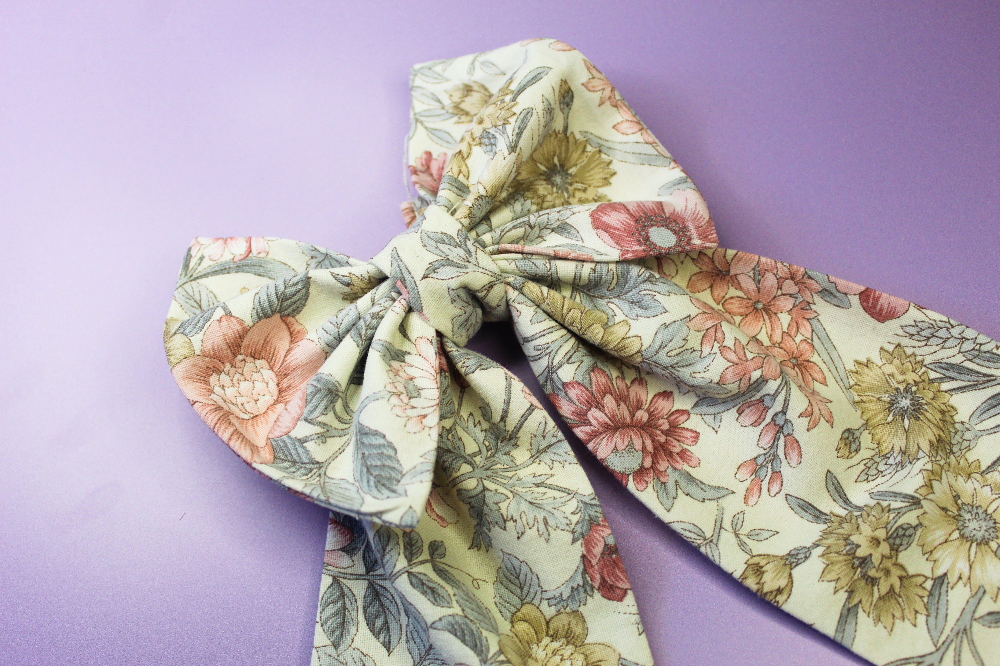 Floral Seasons Hair Long Bow