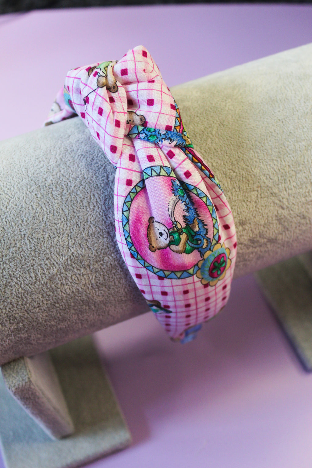 Teddy Pink Knot Headband