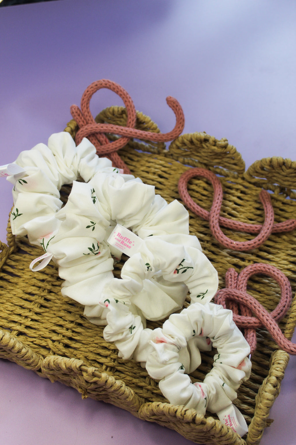 Ivory Garden Scrunchie