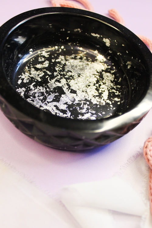 Black and Silver Bowl