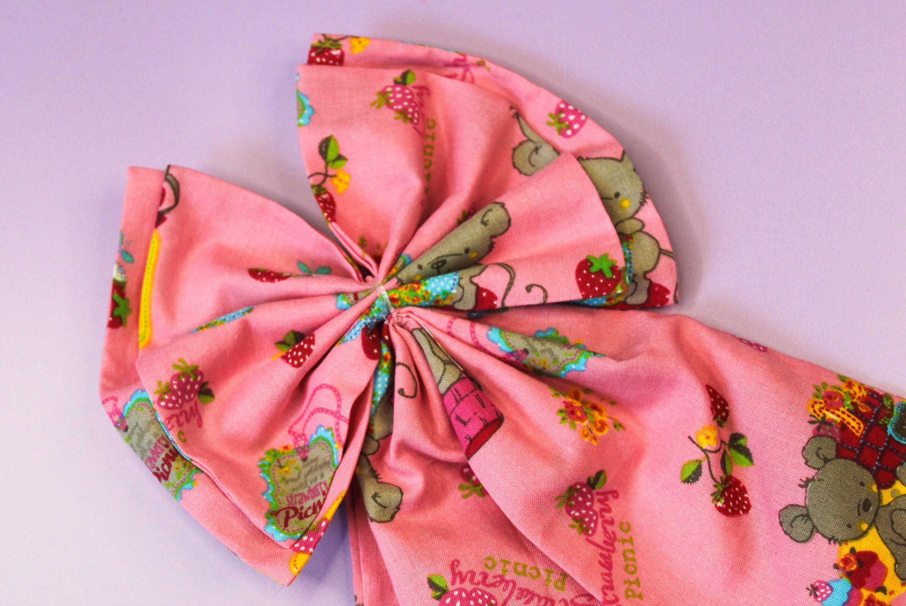 Strawberry Picnic Hair Bow
