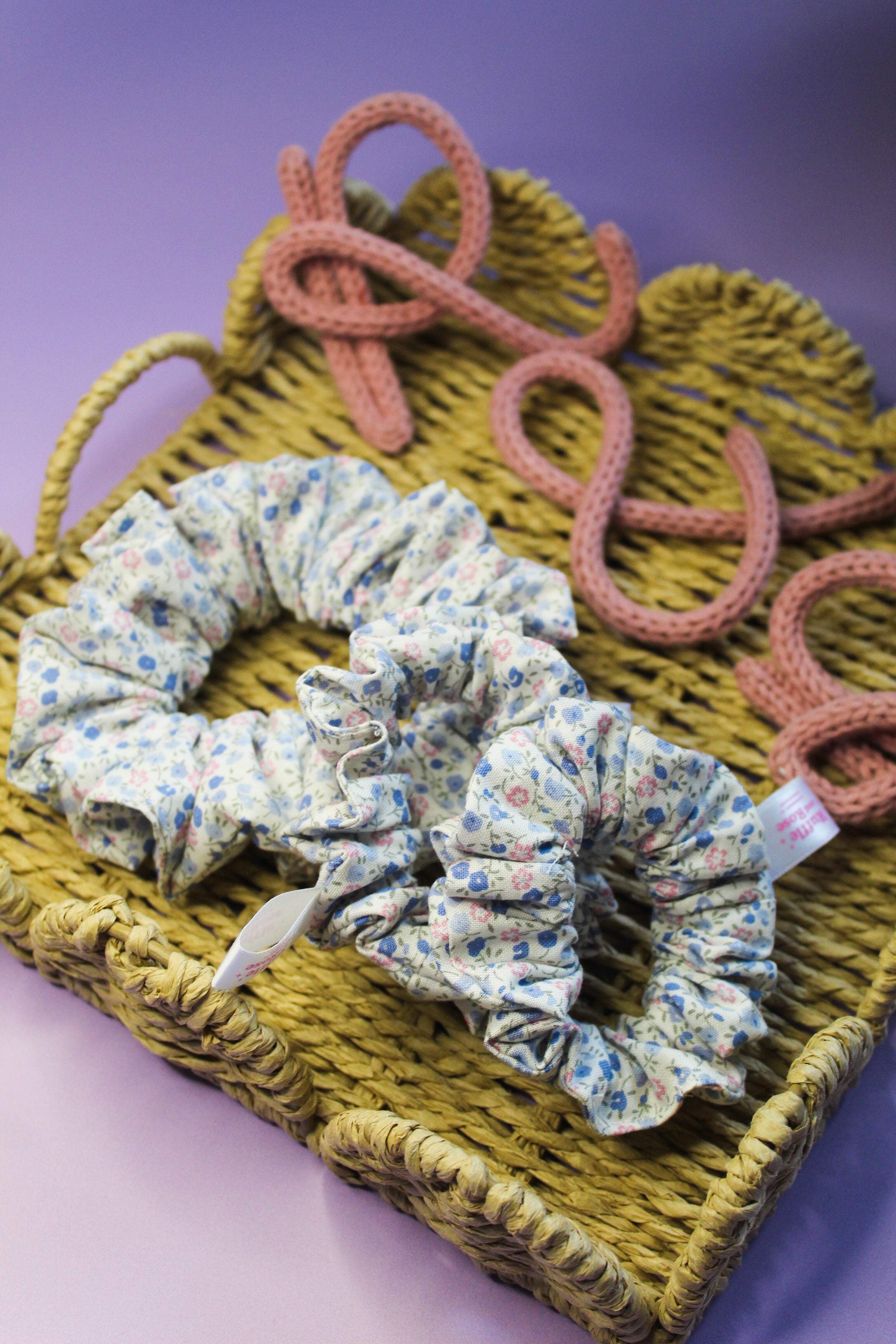 Blue Blossom Scrunchie