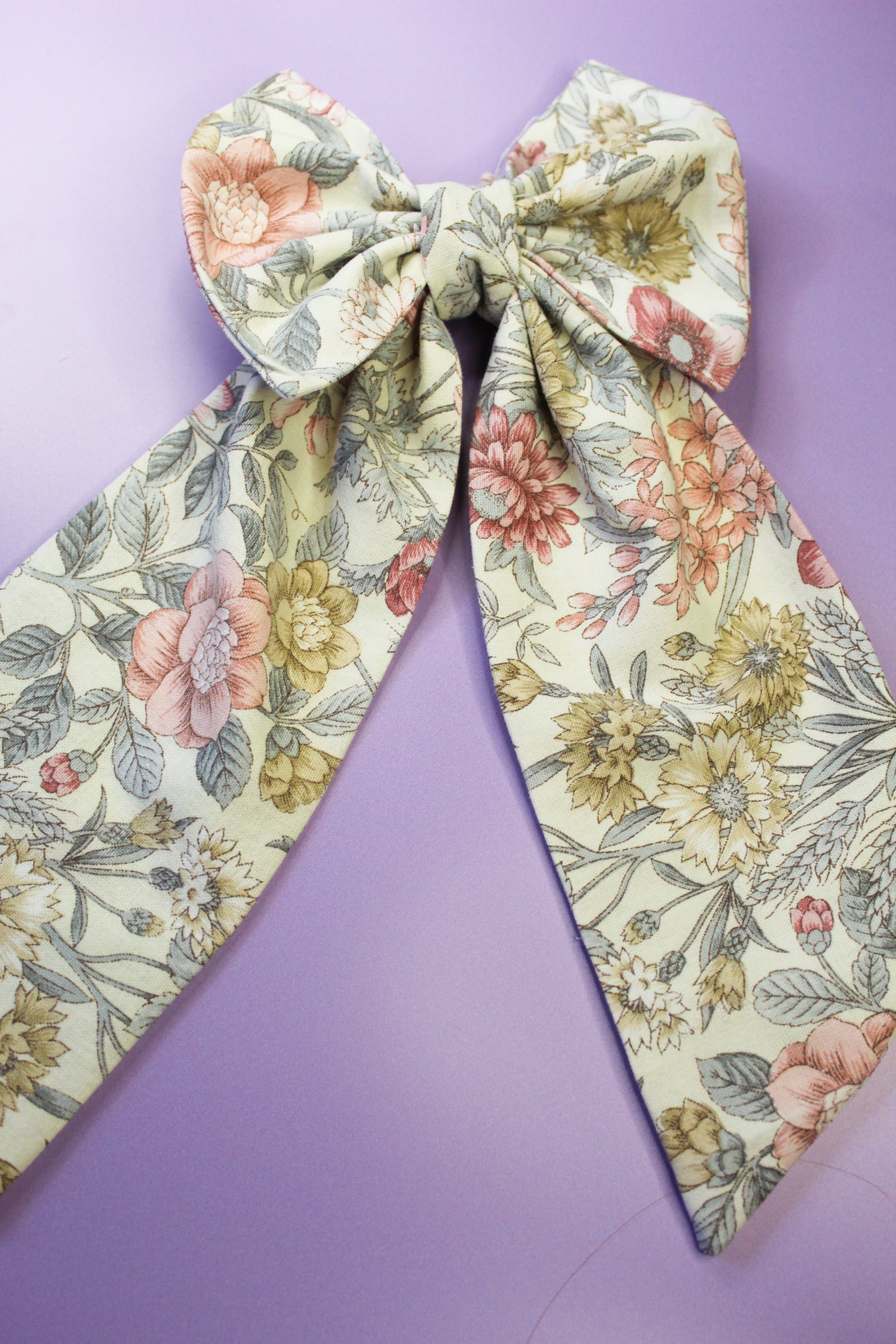 Floral Seasons Hair Long Bow