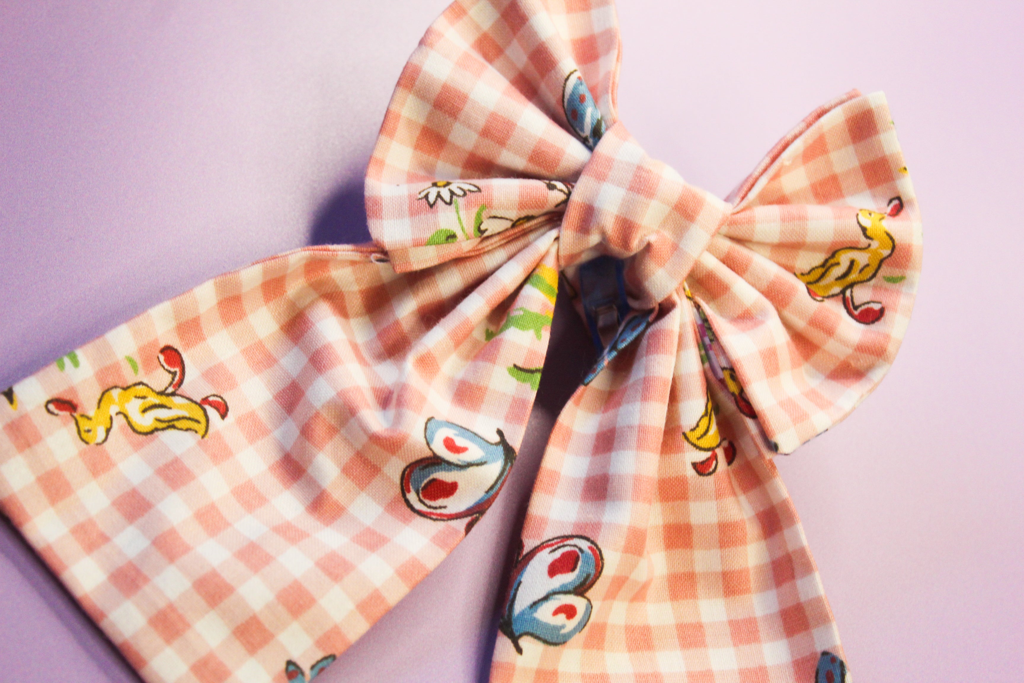 Duckling Gingham Very Short Bow