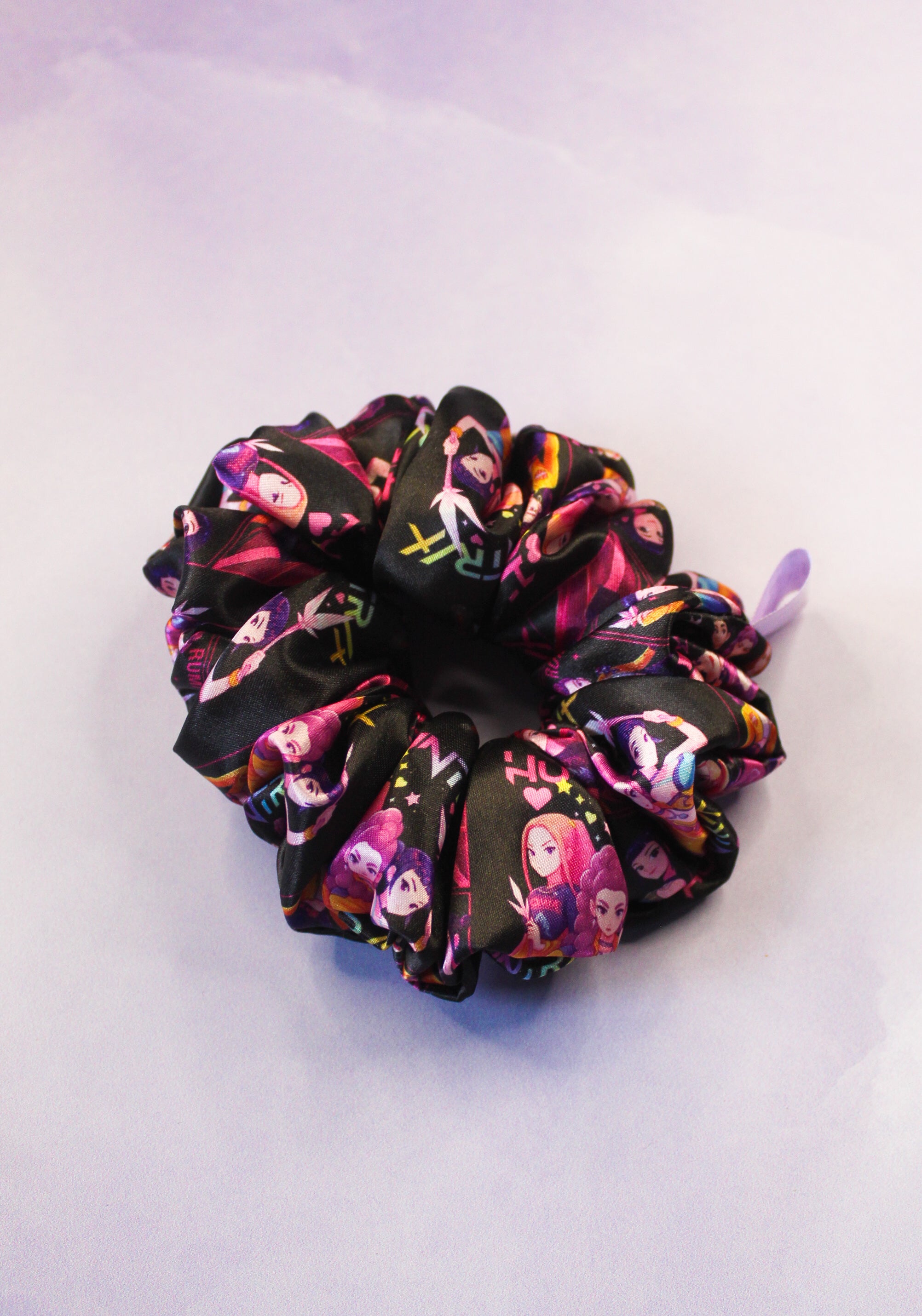 Black Satin Hunters Original Scrunchie