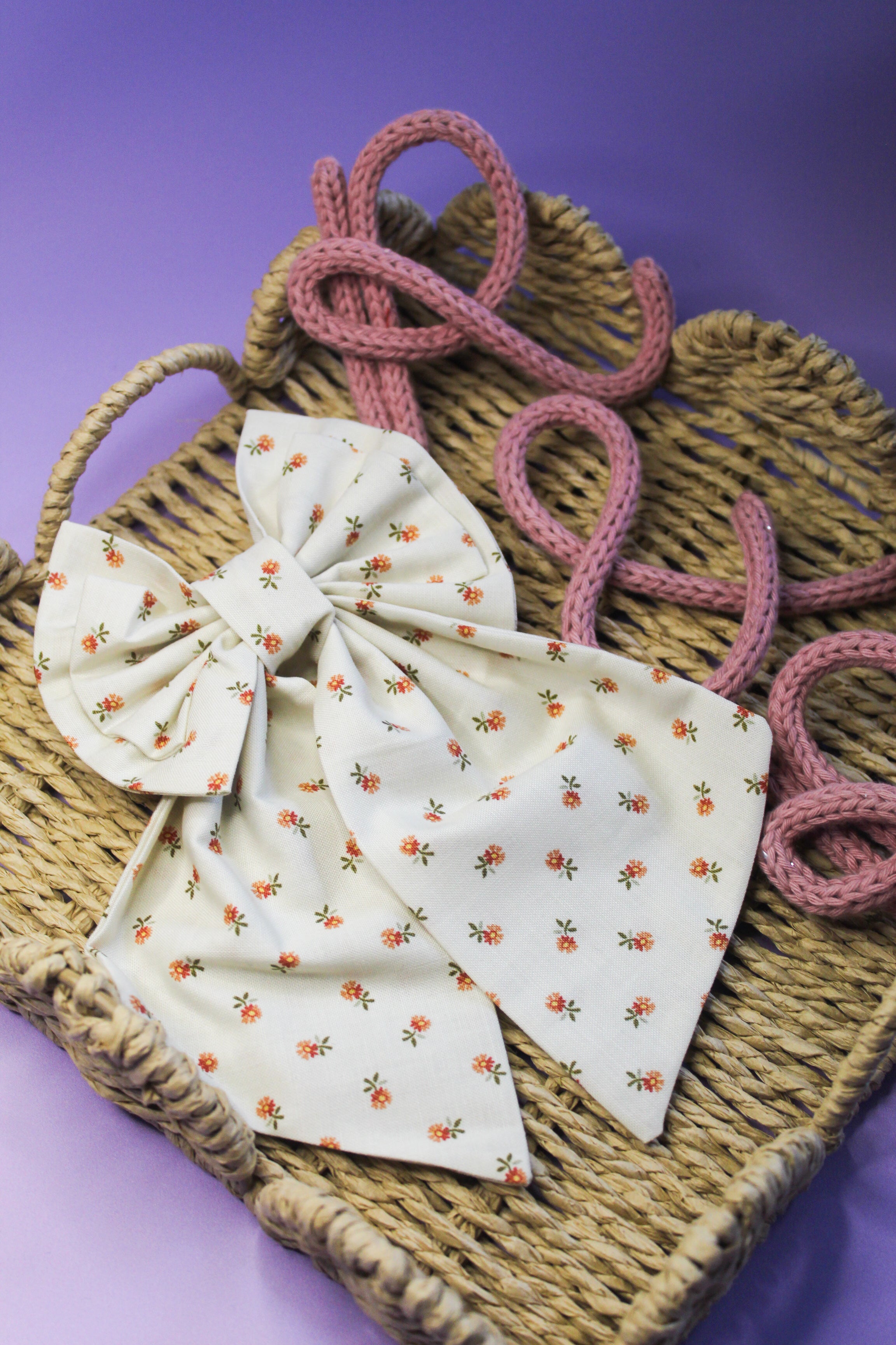 Orange Blossom Hair Bow