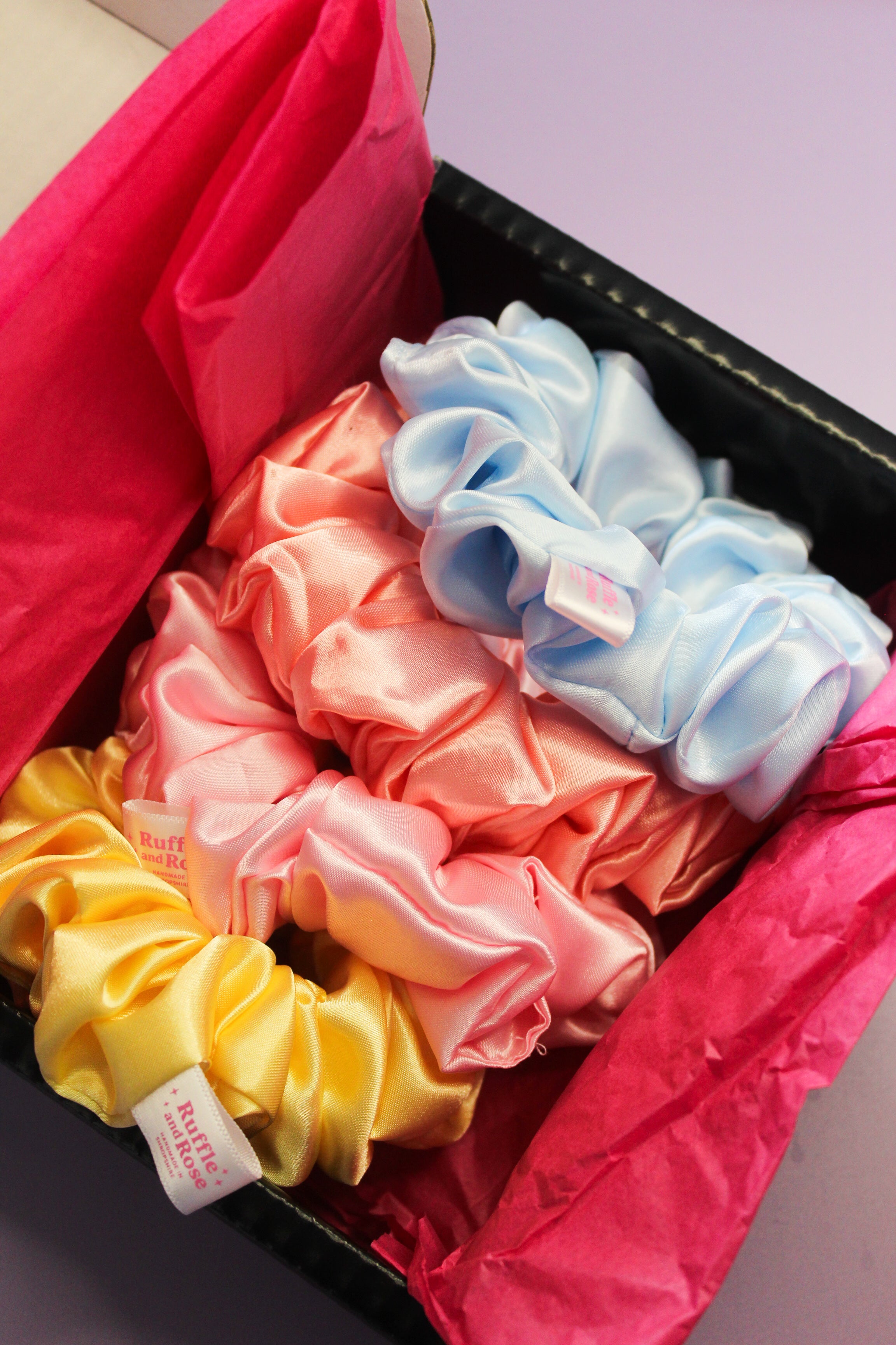Light Pink Satin Scrunchie