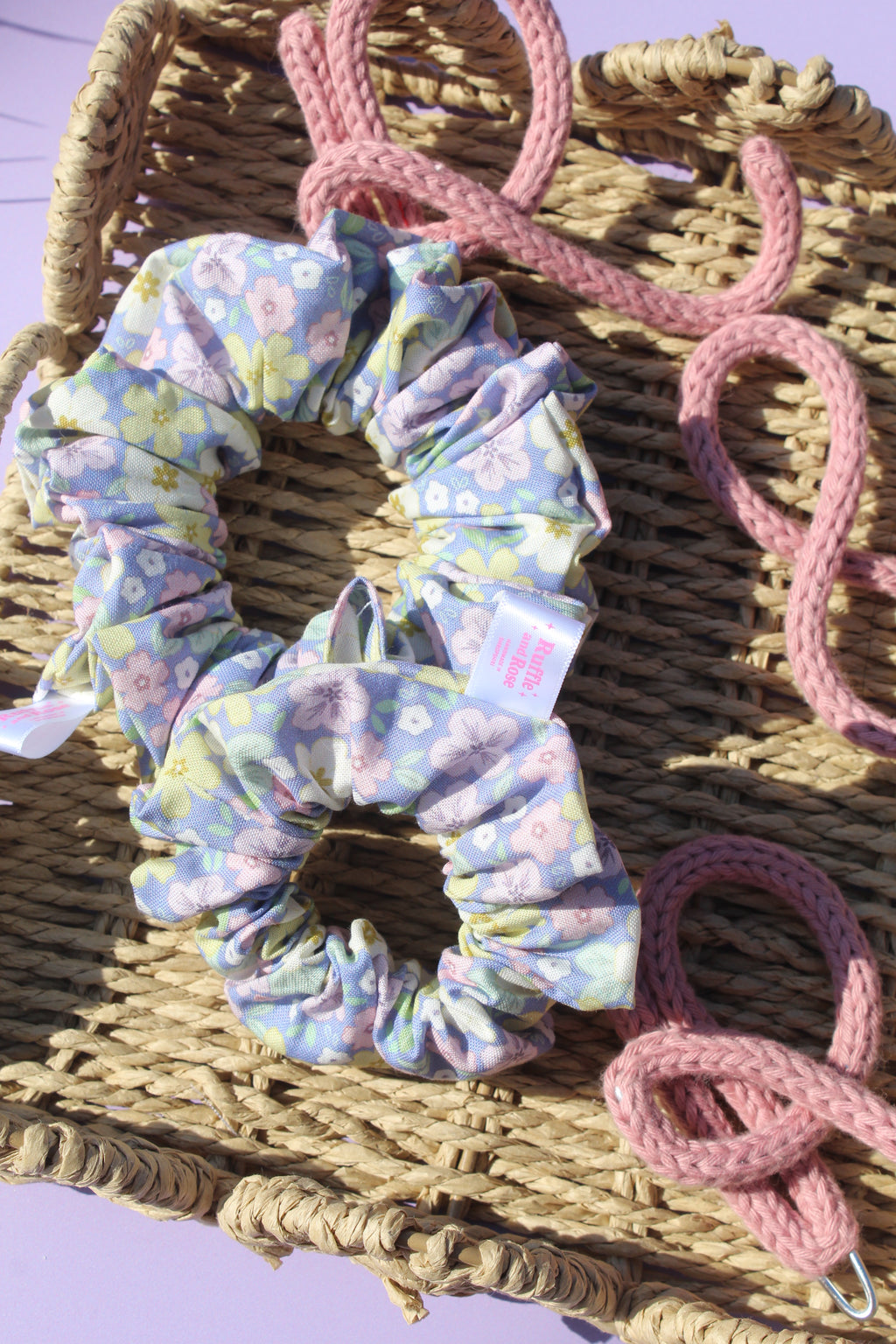 Sky Blossom Scrunchie