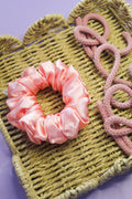 Peach Satin Scrunchie
