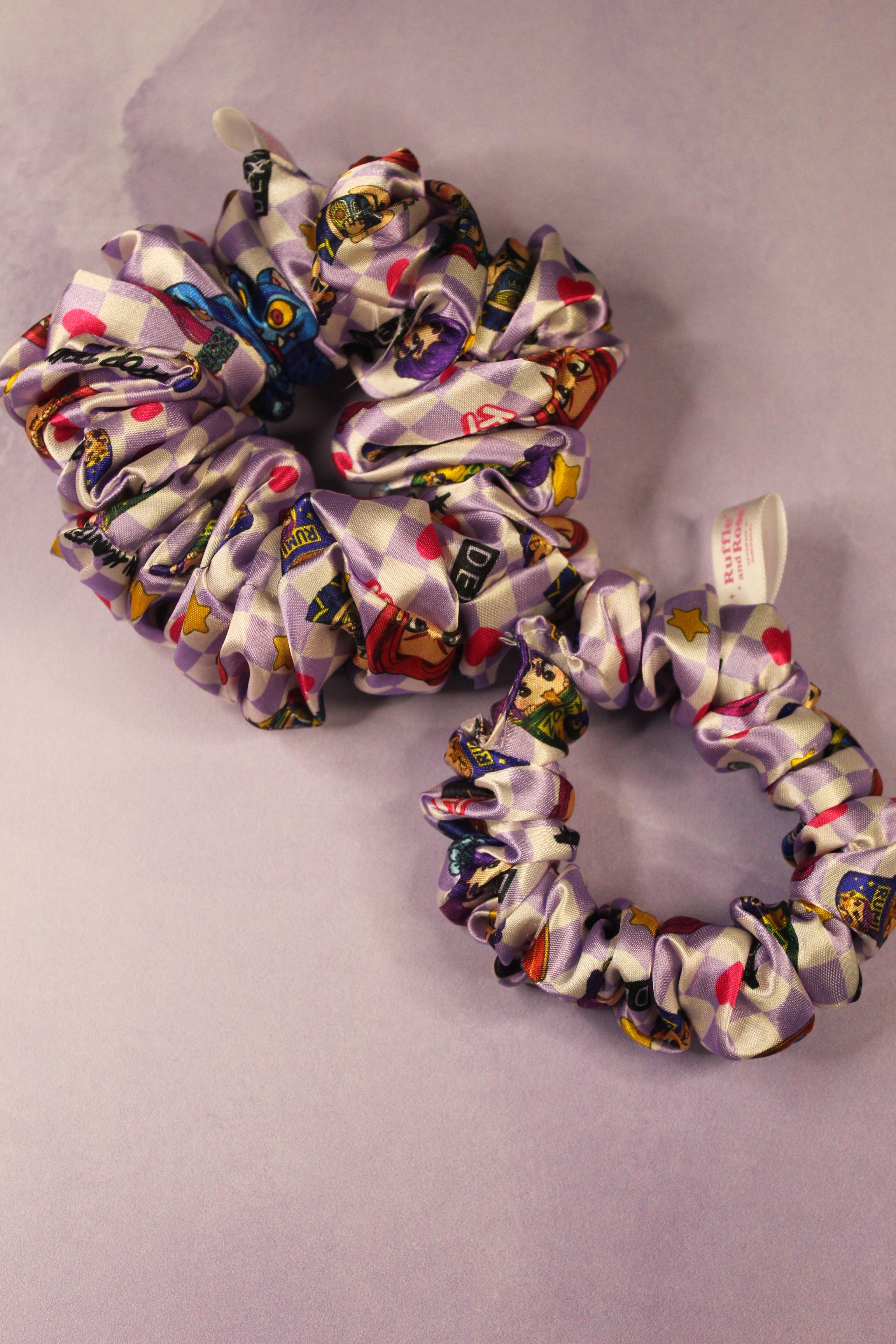 Checkered Huntrix Mini Scrunchie