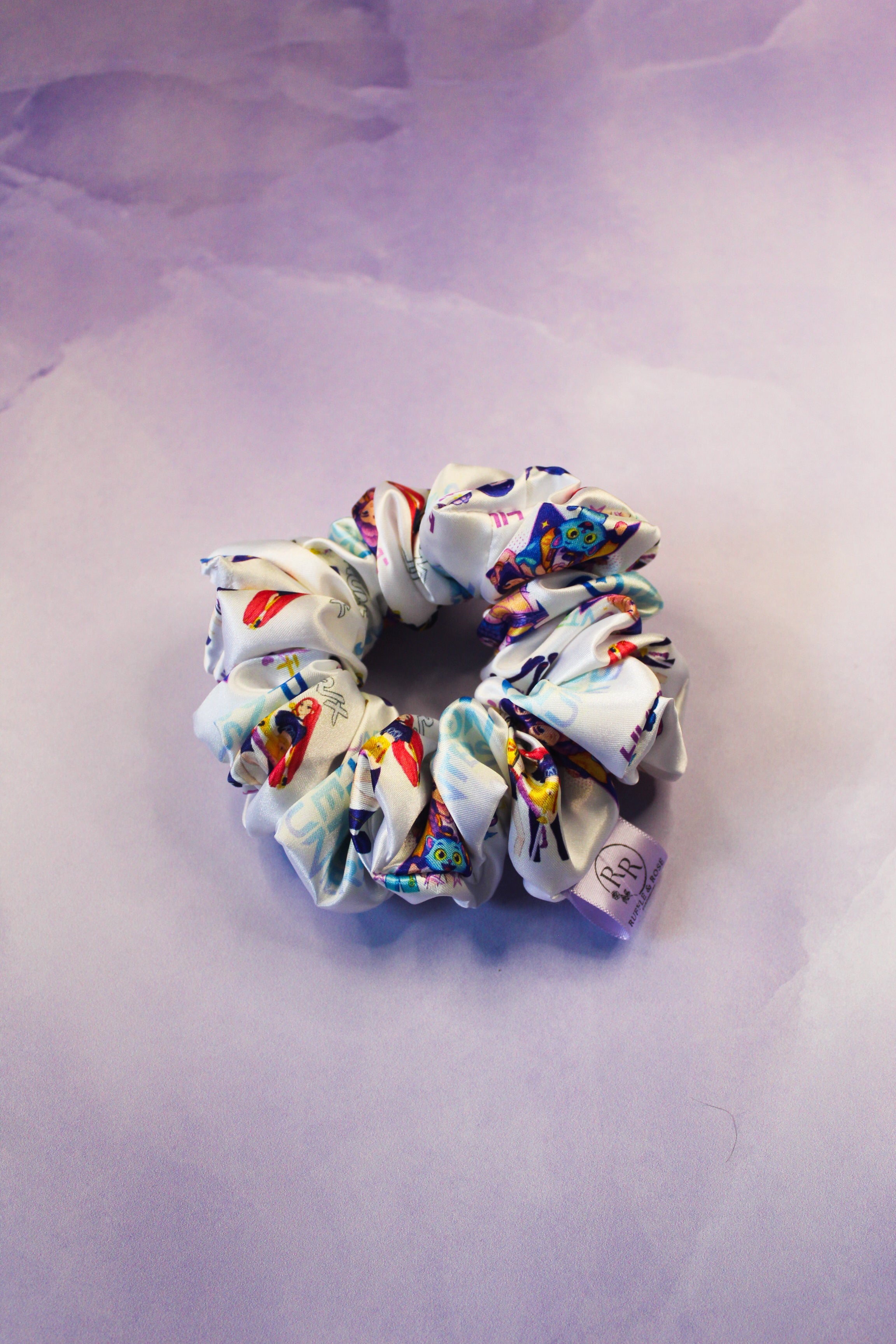 White Satin Hunters Original Scrunchie
